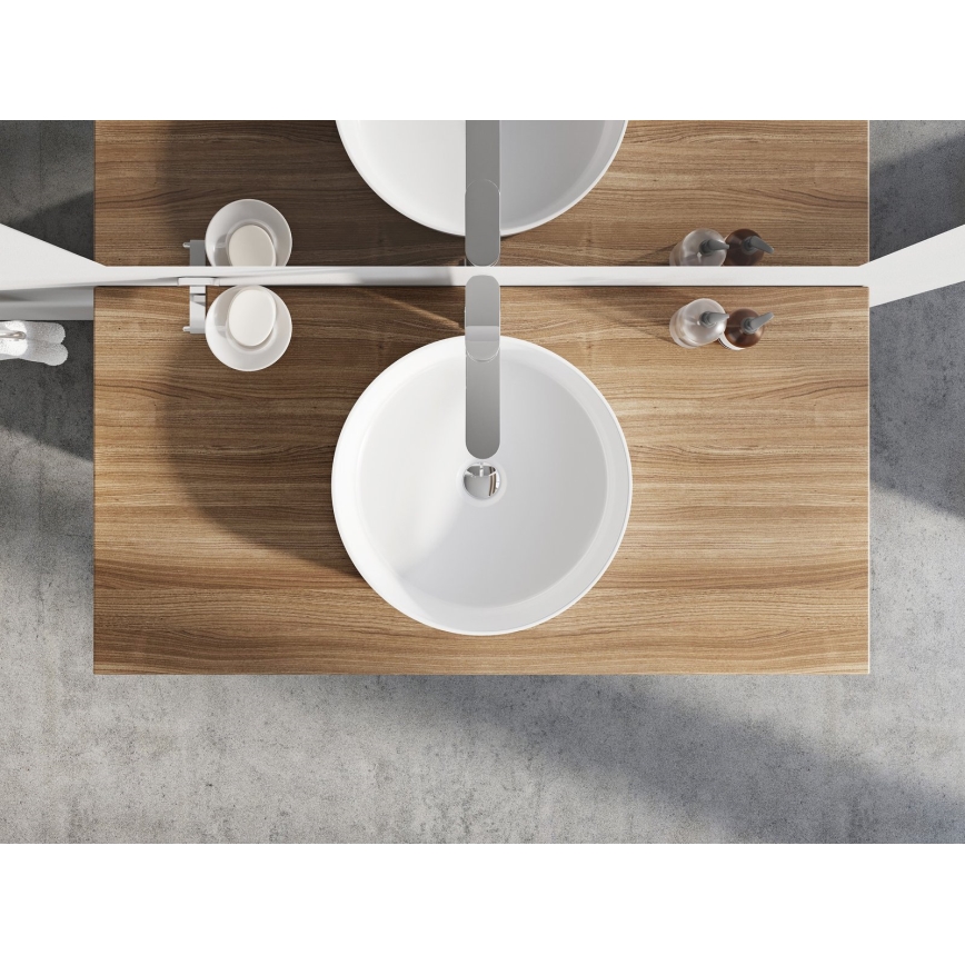 Ravak XJX01140002 - UNI SLIM ráépíthető mosdó, átm. 40 cm, kerámia/fehér
