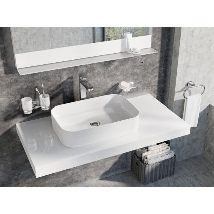 Ravak XJX01155002 - Ráépíthető mosdó CERAMIC SLIM 55x37 cm kerámia/fehér