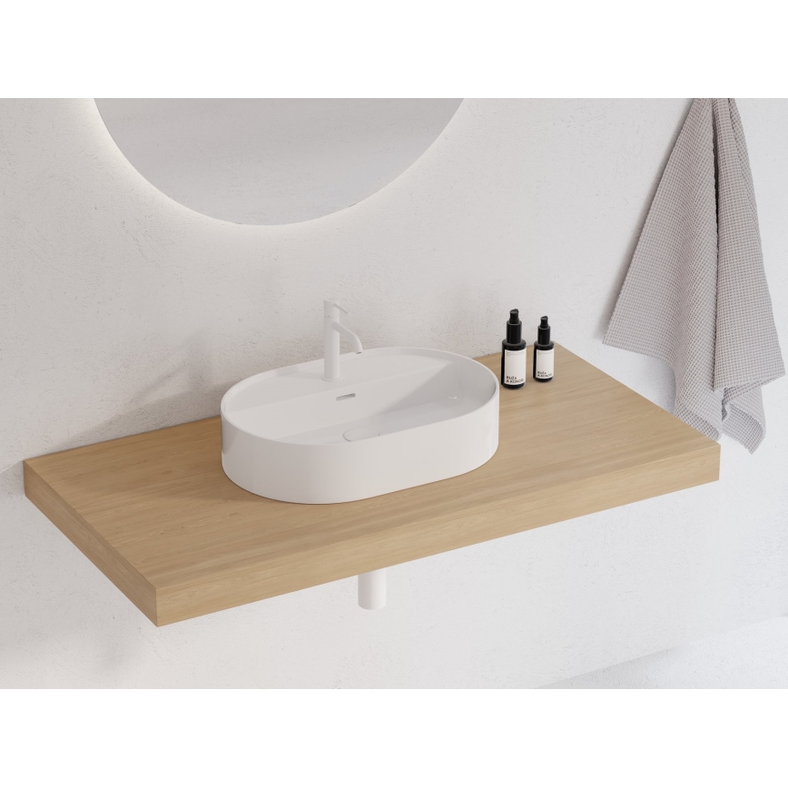 Ravak XJX01155003 - CERAMIC SLIM 55 x 40 cm ráépíthető mosdó, kerámia/fehér