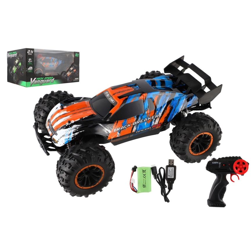 RC távirányítós buggy, 7,4V/500 mAh, kék/narancssárga