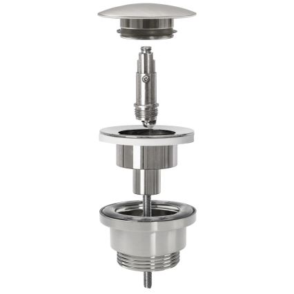 REA-A4400 - Mosdószifon CLICK-CLACK leeresztővel, átmérő 6,4 cm, nikkel
