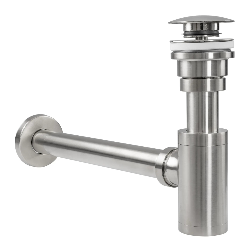 REA-A4400 - Mosdószifon CLICK-CLACK leeresztővel, átmérő 6,4 cm, nikkel