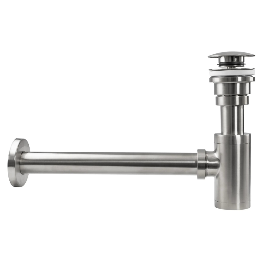 REA-A4400 - Mosdószifon CLICK-CLACK leeresztővel, átmérő 6,4 cm, nikkel