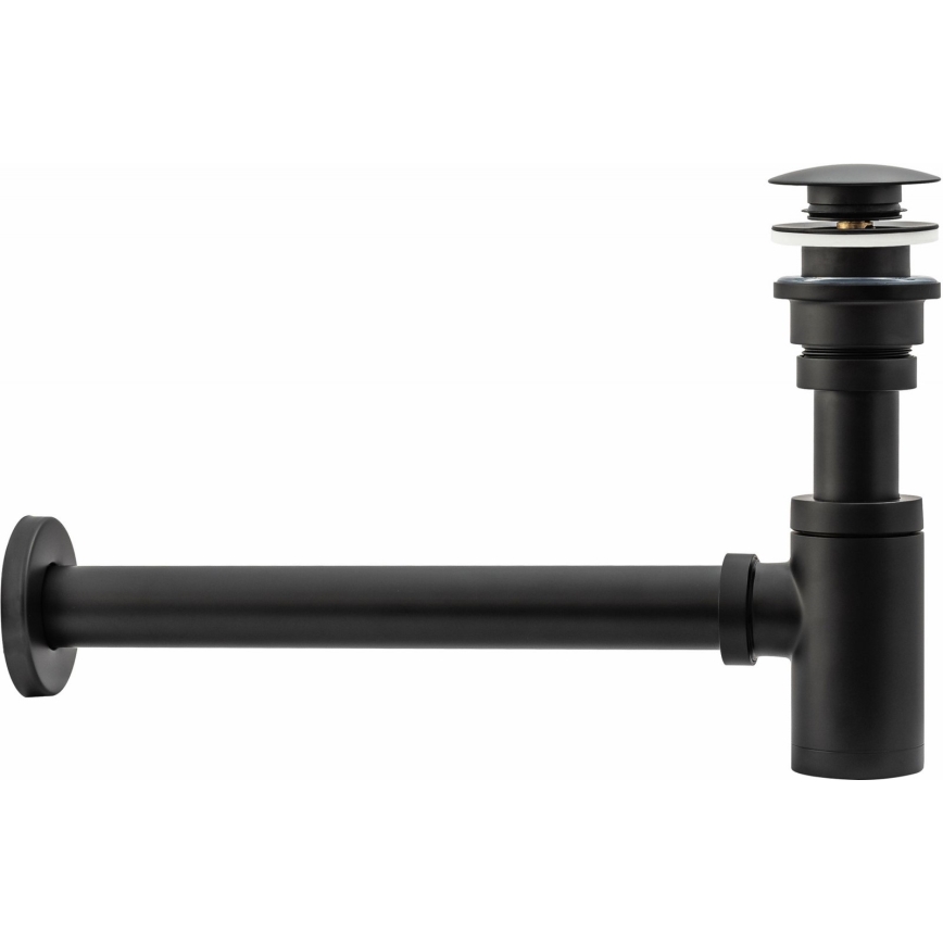 REA-A5215 - Mosdószifon CLICK-CLACK leeresztővel Ø 6,4 cm, matt fekete