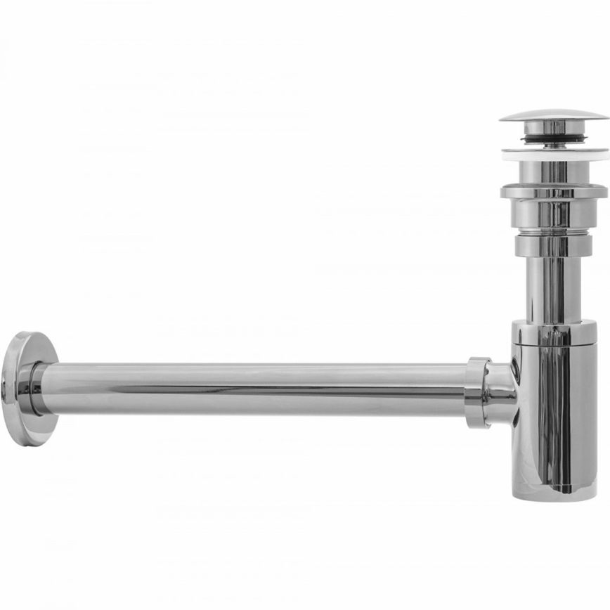 REA-A5693 - Mosdóhoz való szifon CLICK-CLACK leeresztővel, átm. 6,4 cm, fényes króm