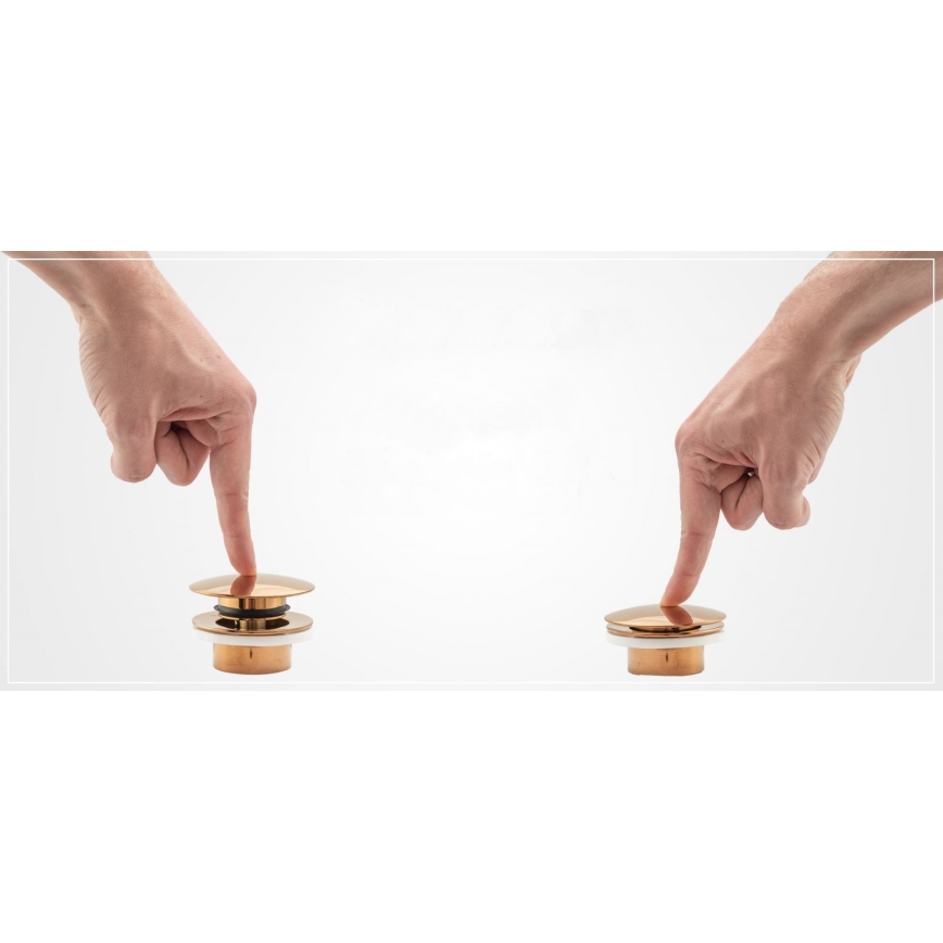 REA-A8110 - CLICK-CLACK mosdóleeresztő, átmérő 6,4 cm, arany