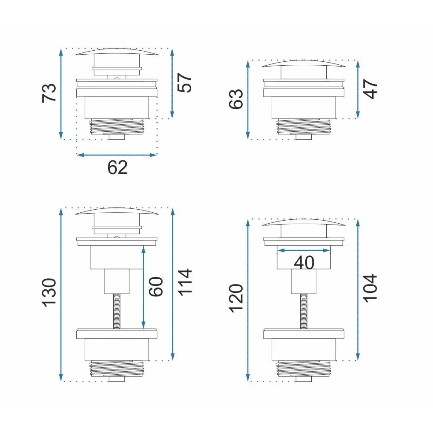 REA-A8110 - CLICK-CLACK mosdóleeresztő, átmérő 6,4 cm, arany