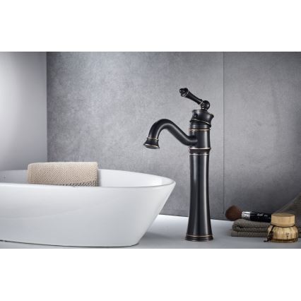 REA-B0227 - Mosdócsaptelep VINTAGE OLD 31 cm fekete
