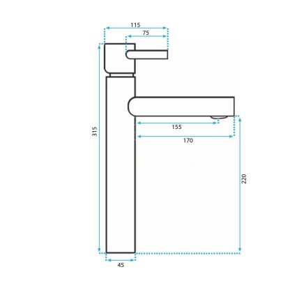 REA-B0229 - TESS mosdócsaptelep, 31,5 cm, fekete