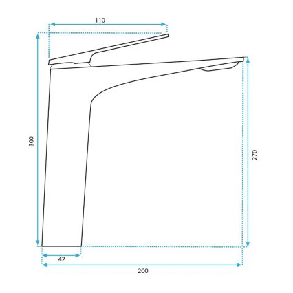 REA-B0493 - Mosdócsaptelep AVALON 30 cm szálcsiszolt réz