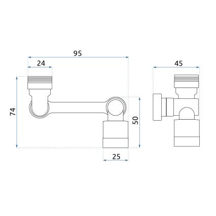 REA-B0660 - Forgatható perlátor mosdócsaphoz, fényes króm