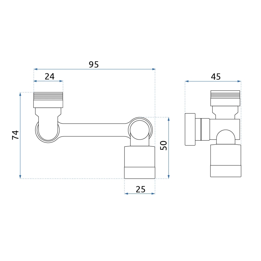 REA-B0660 - Forgatható perlátor mosdócsaphoz, fényes króm