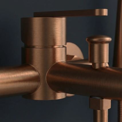 REA-B0973 - ONTARIO kádgarnitúra csapteleppel, szálcsiszolt réz