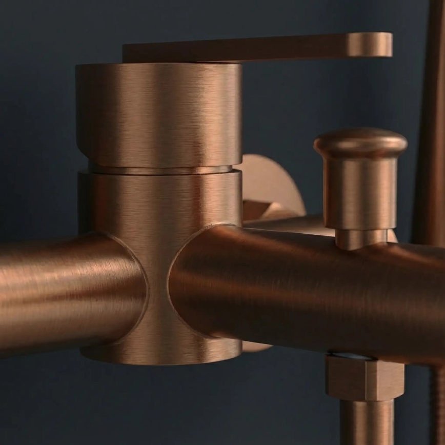 REA-B0973 - ONTARIO kádgarnitúra csapteleppel, szálcsiszolt réz