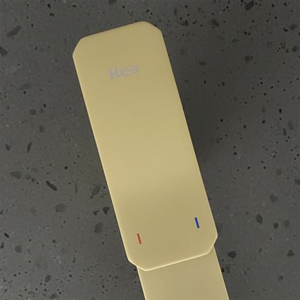 REA-B0976 - ARLO 17 cm-es mosdócsaptelep, szálcsiszolt arany
