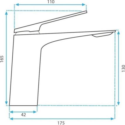 REA-B1178 - Mosdócsaptelep AVALON 16,5 cm fényes króm