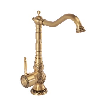 REA-B2500 - VENICE RETRO 32 cm szálcsiszolt arany mosdócsaptelep