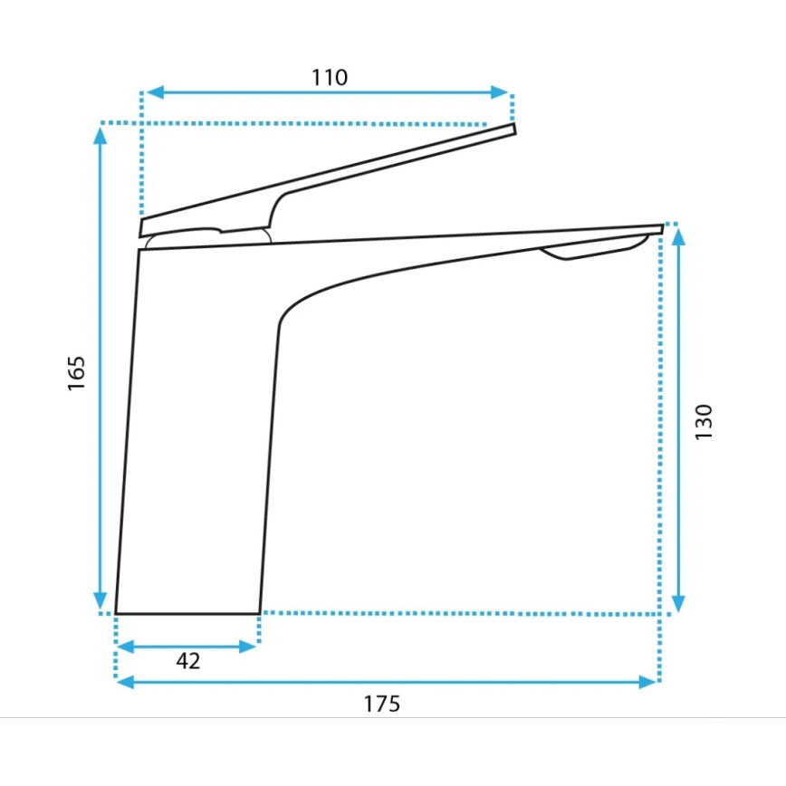 REA-B2703 - AVALON mosdócsaptelep, 16,5 cm, szálcsiszolt arany