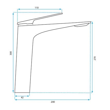 REA-B2705 - AVALON mosdócsaptelep 30 cm szálcsiszolt arany