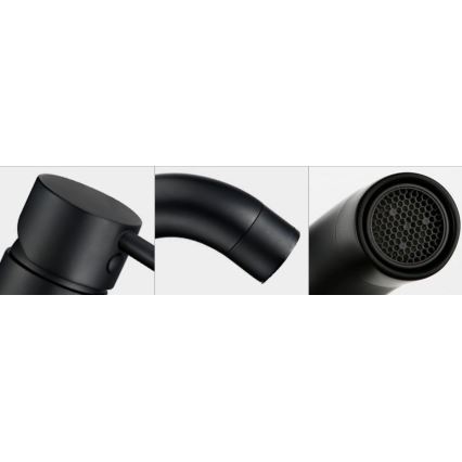 REA-B4102 - LUNGO mosdócsaptelep, 16,5 cm, fekete