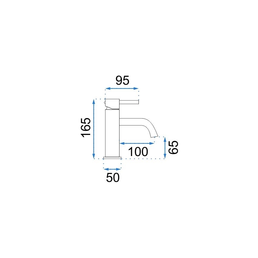 REA-B4102 - LUNGO mosdócsaptelep, 16,5 cm, fekete