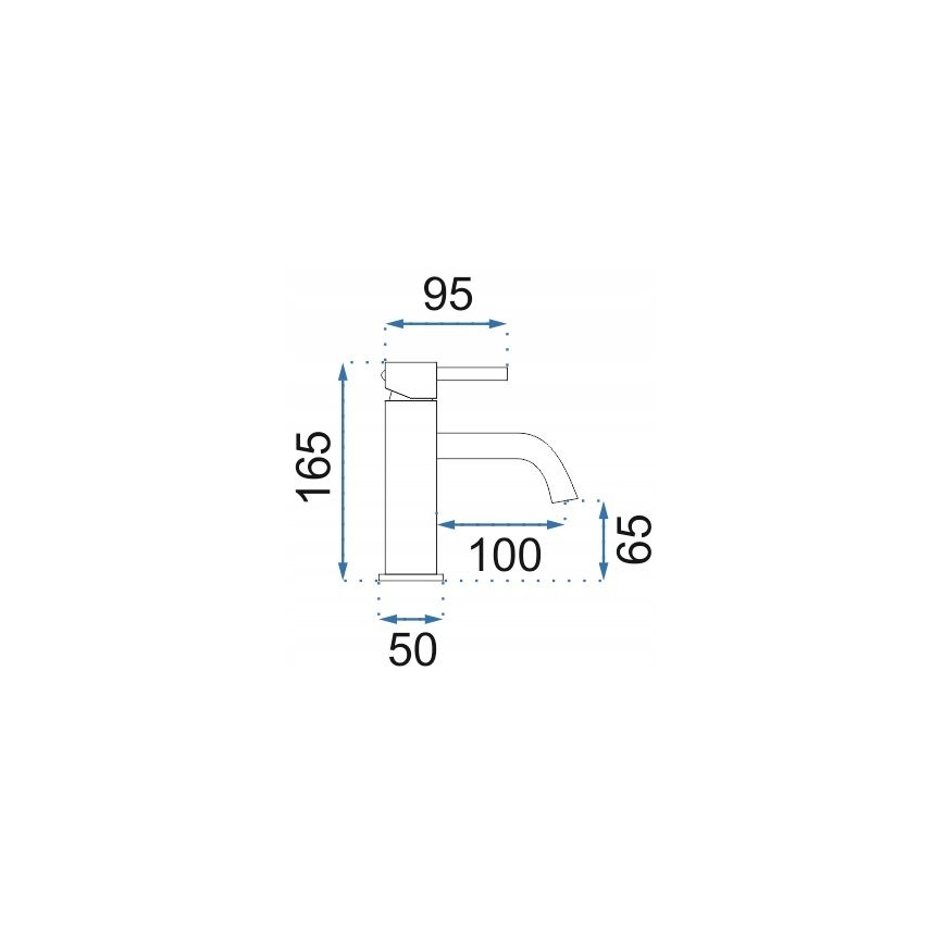 REA-B4527 - Mosdócsaptelep LUNGO 16,5 cm szálcsiszolt arany