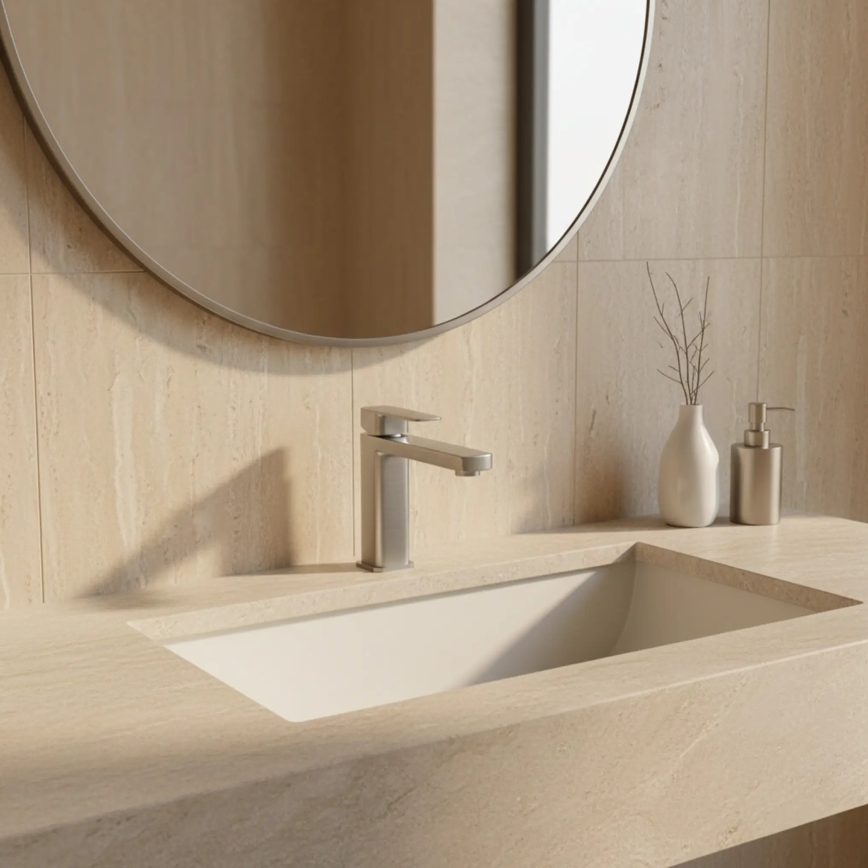 REA-B4589 - ARLO 17 cm-es mosdócsaptelep, nikkelezett