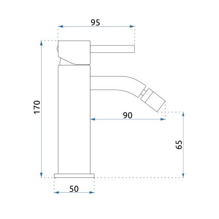 REA-B4700 - LUNGO 17 cm-es bidé csaptelep, rózsaarany