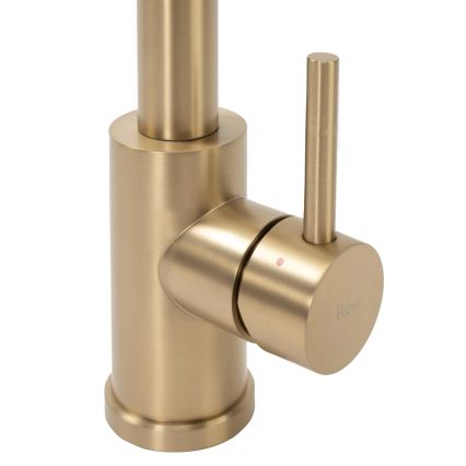 REA-B4821 - COLIN mosogató csaptelep kihúzható zuhanyfejjel, 42,5 cm, szálcsiszolt arany