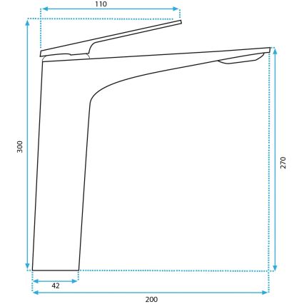 REA-B5060 - AVALON 30 cm-es mosdócsaptelep, fényes króm