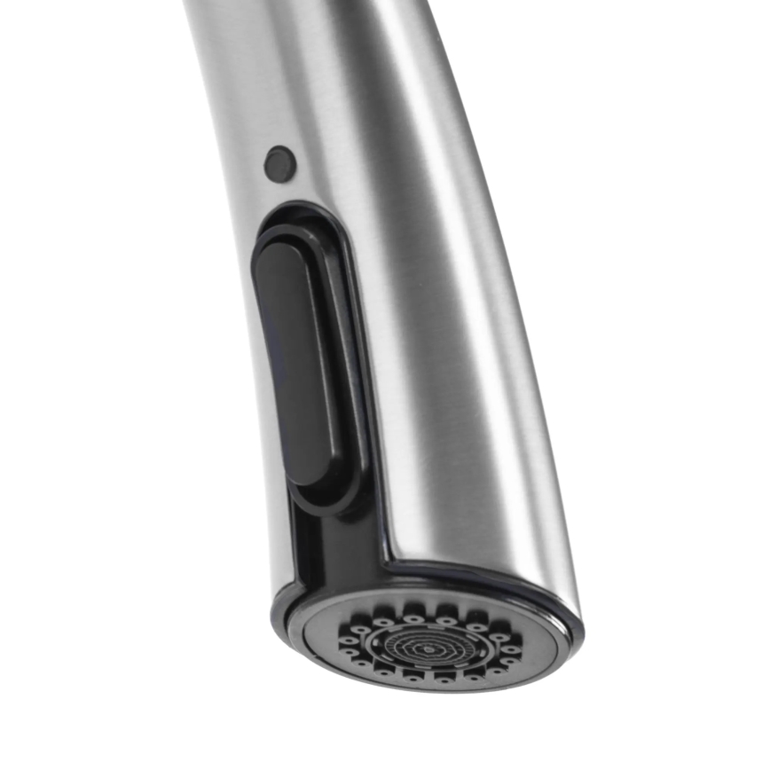 REA-B5314 - ROSS kihúzható zuhanyfejes konyhai csaptelep, 43 cm, nikkelezett