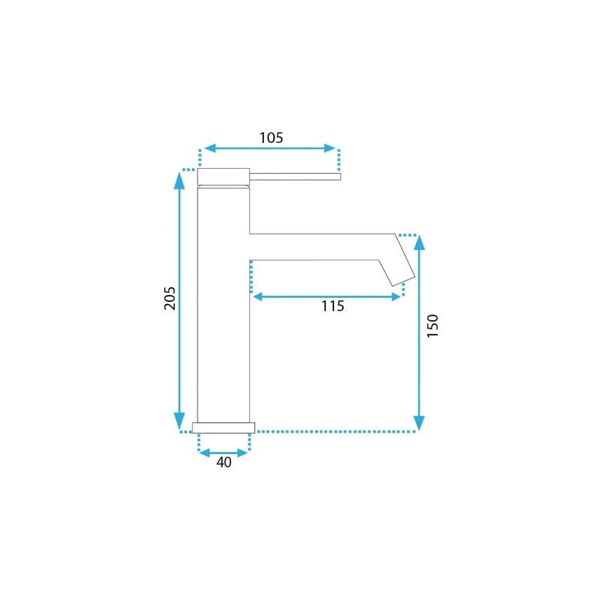 REA-B5316 - FOSS mosdócsaptelep, 20,5 cm, szálcsiszolt arany