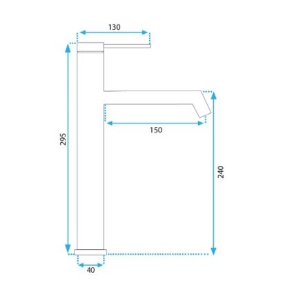 REA-B5319 - FOSS mosdócsaptelep, 29,5 cm, szálcsiszolt arany