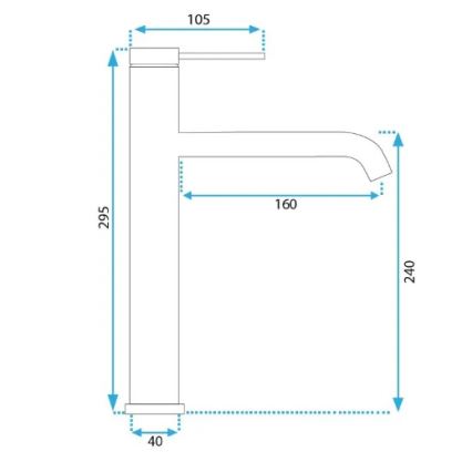 REA-B5325 - CLIF mosdócsaptelep, 29,5 cm, matt fekete