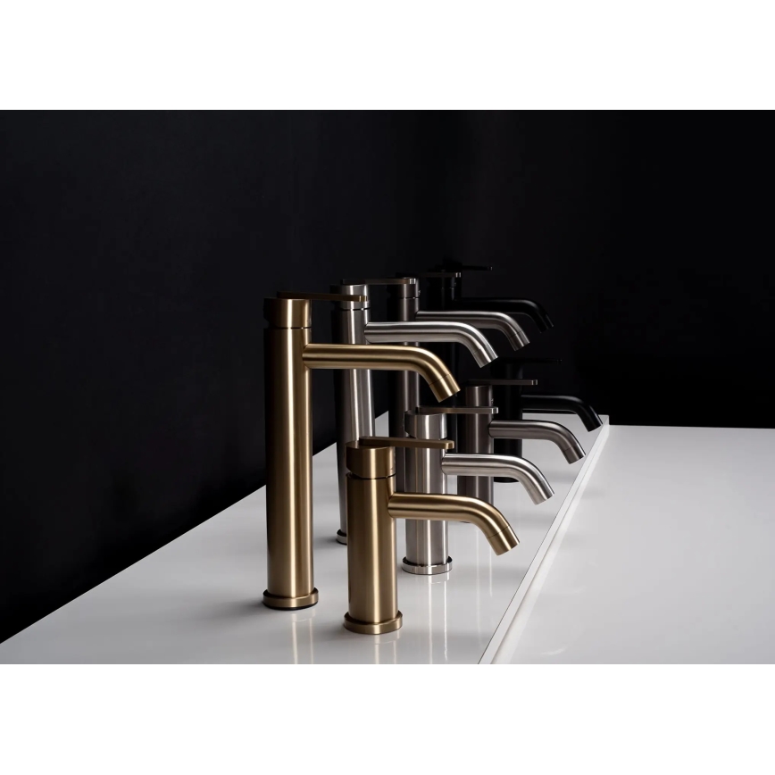 REA-B5509 - Mosdó csaptelep ONTARIO 30 cm szálcsiszolt arany