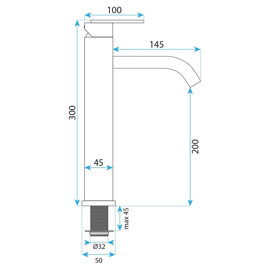 REA-B5509 - Mosdó csaptelep ONTARIO 30 cm szálcsiszolt arany