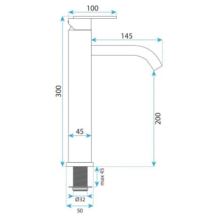 REA-B5510 - Mosdócsaptelep ONTARIO 30 cm nikkelezett