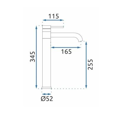 REA-B6100 - LUNGIS mosdócsaptelep 34,5 cm, fényes króm