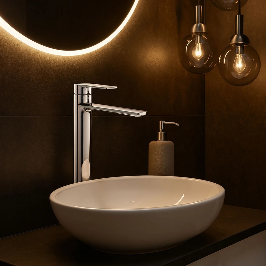 REA-B6203 - Mosdócsaptelep STORM 29,5 cm, fényes króm