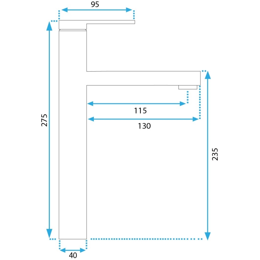 REA-B6215 - PIXEL mosdócsaptelep 27,5 cm aranyszínű