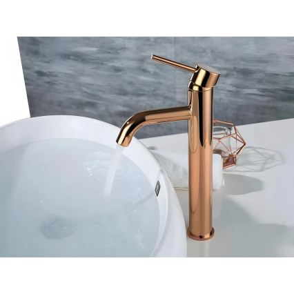 REA-B6321 - LUNGO 28 cm mosdócsaptelep, rózsaarany