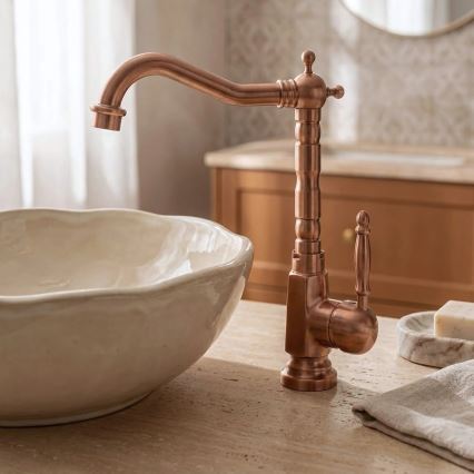 REA-B6528 - Mosdócsaptelep BONA 28,5 cm szálcsiszolt réz