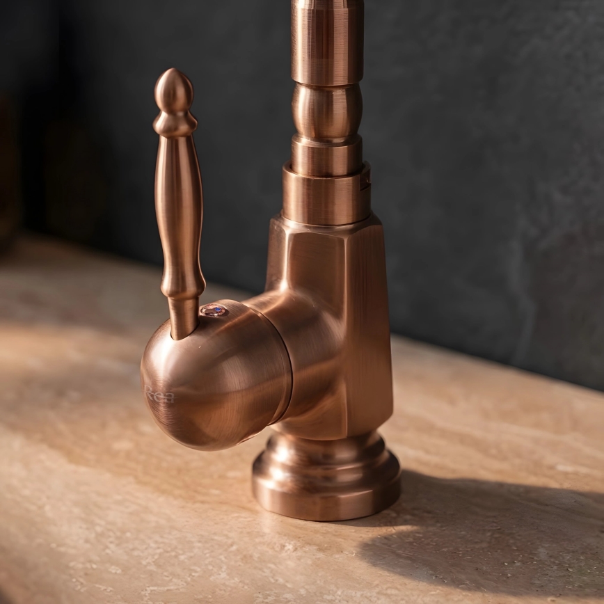REA-B6528 - Mosdócsaptelep BONA 28,5 cm szálcsiszolt réz