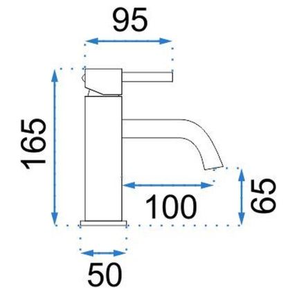 REA-B6950 - Mosdócsaptelep LUNGO 16,5 cm szálcsiszolt arany