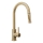 REA-B9148 - FRESH mosogató csaptelep kihúzható zuhanyfejjel, 39,5 cm, szálcsiszolt arany