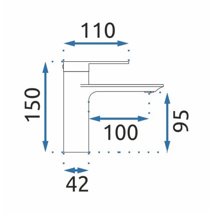 REA-B9986 - STORM mosdócsaptelep 15 cm-es matt fekete