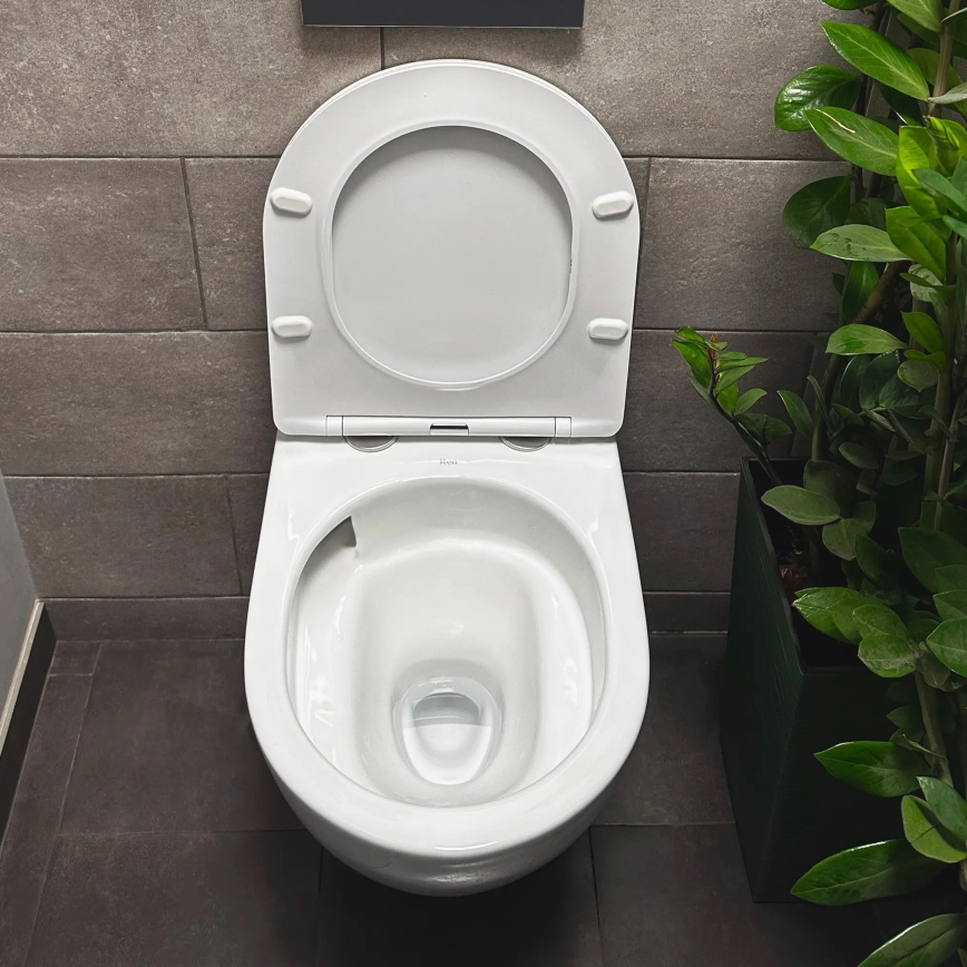 REA-C1259 - Fali WC ülőkével CARLO MINI TORNADO RIMLESS kerámia/fényes fehér