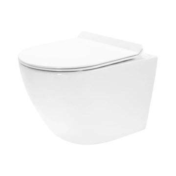 REA-C1400 - Fali WC ülőkével CARTER RIMLESS kerámia/fehér