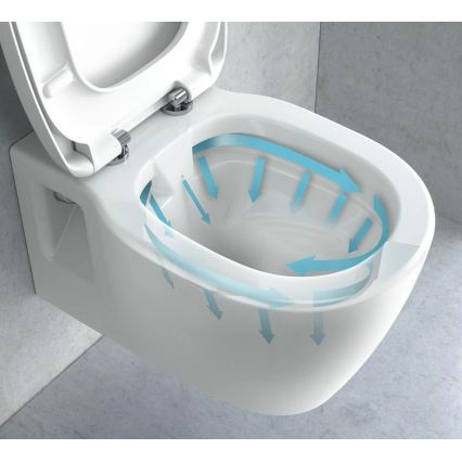 REA-C1400 - Fali WC ülőkével CARTER RIMLESS kerámia/fehér