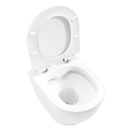REA-C1400 - Fali WC ülőkével CARTER RIMLESS kerámia/fehér